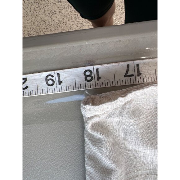 Woolrich Embroidered Peplum Tank Top Women S Cream Linen Blend Boho Hippie Chic - Picture 6 of 7